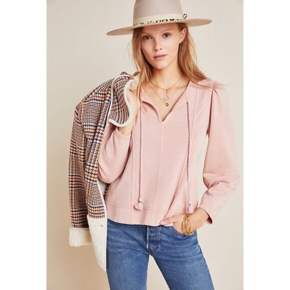 Anthropologie Maeve Puff Sleeve Pullover Sweatshirt - Picture 1 of 9